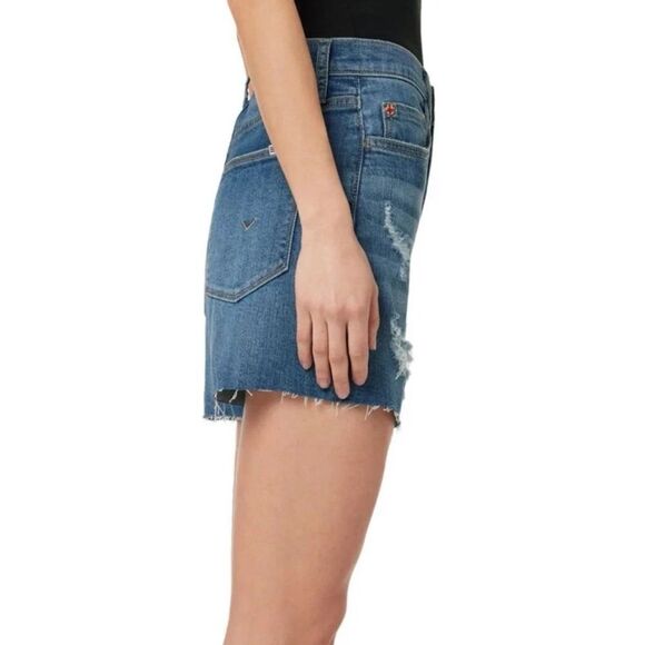 Hudson Jeans Women's KASS High-Rise Distressed Denim Biker Shorts, SZ 29 - Picture 10 of 11
